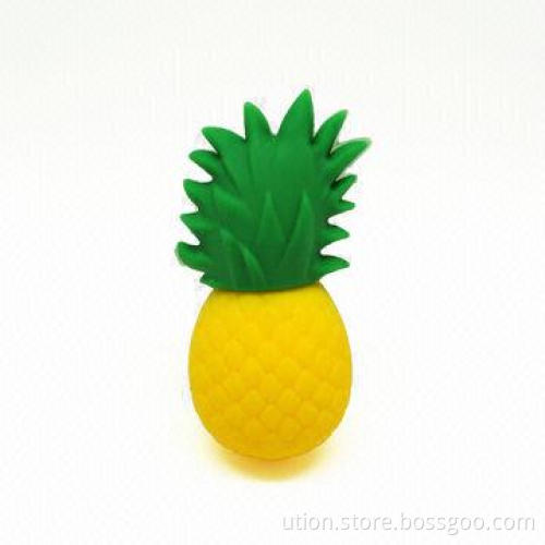 PVC Pineapple-shaped USB Flash Memory with 1 to 32GB Memory Capacity, Free Sample